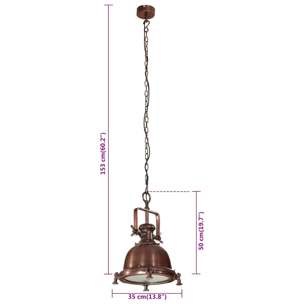 vidaXL Pendant Lighting 35x35x153 cm Aluminium
