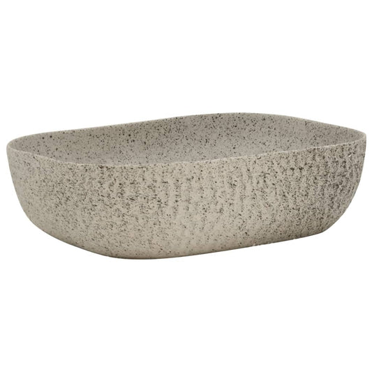 vidaXL Countertop Basin Grey Rectangular 48x37,5x13,5 cm Ceramic