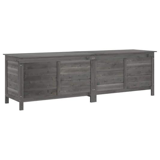 vidaXL Garden Storage Box Anthracite 198.5x50x56.5 cm Solid Wood Fir