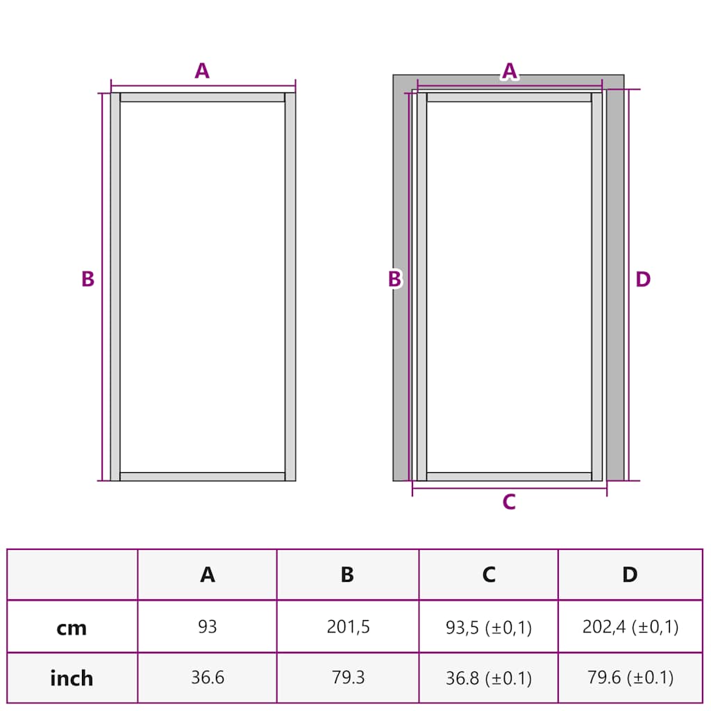 vidaXL Interior Door Slim Black 93x201.5 cm Tempered Glass and Aluminium