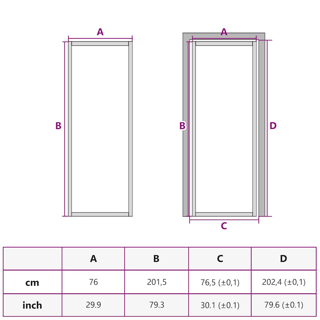 vidaXL Interior Door Slim Black 76x201,5 cm Tempered Glass and Aluminium