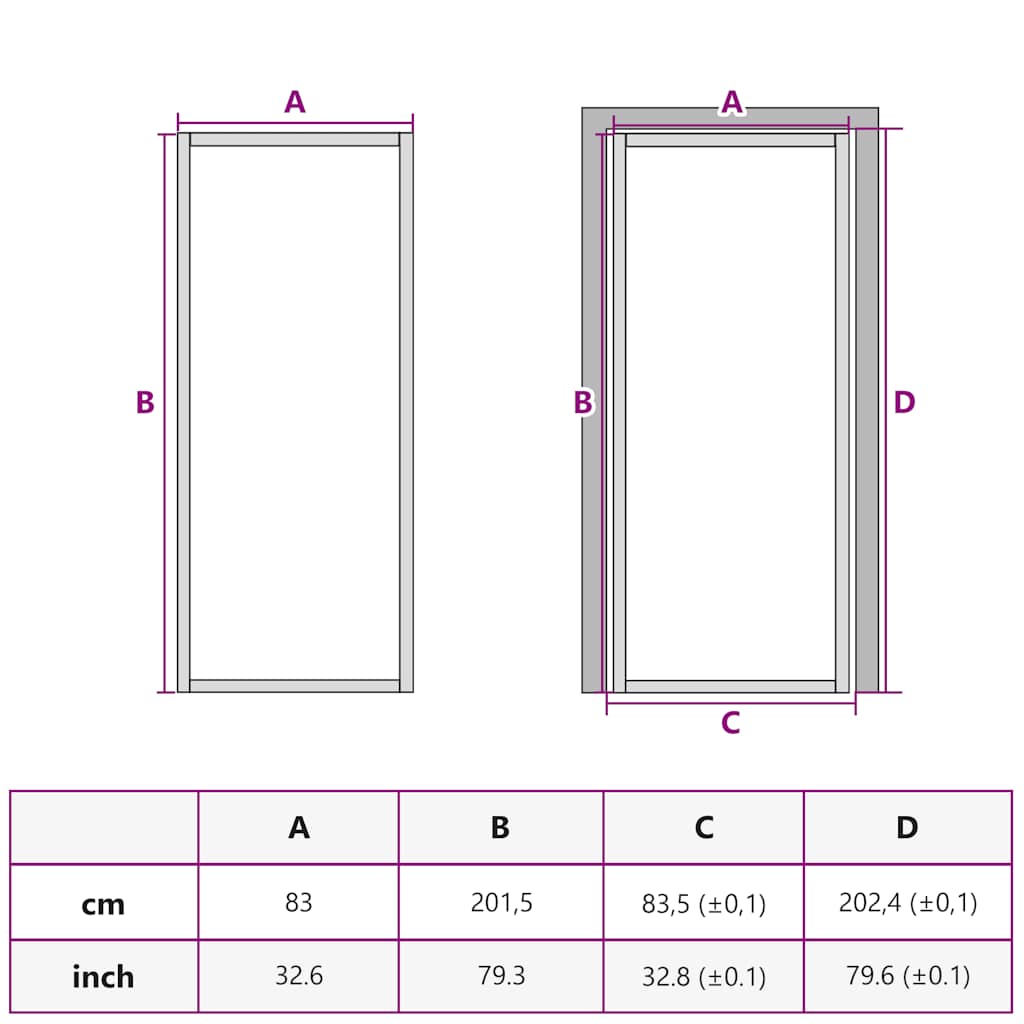 vidaXL Interior Door Slim Black 83x201,5 cm Tempered Glass and Aluminium