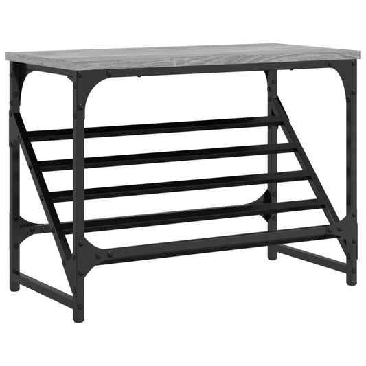 vidaXL Shoe Rack Grey Sonoma 60x30x45 cm Engineered Wood