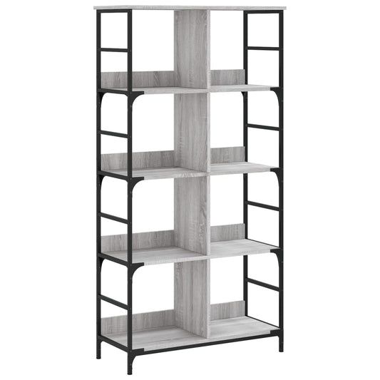 vidaXL Bookshelf Grey Sonoma 78.5x33x153 cm Engineered Wood