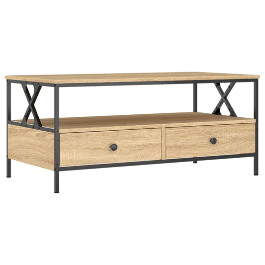 vidaXL Coffee Table Sonoma Oak 100x51x45 cm Engineered Wood