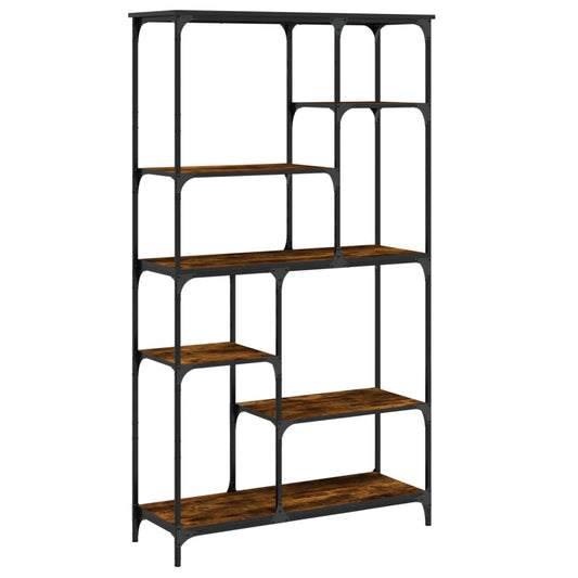vidaXL Bookshelf 10-Tier 99 x 35.5 x 176 cm Smoked Oak