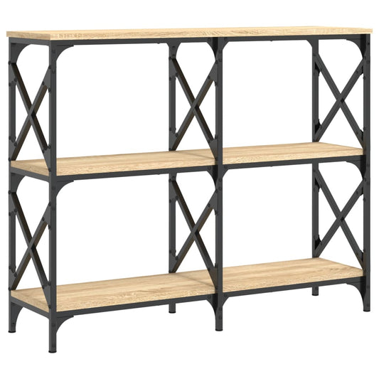 vidaXL Console Table Sonoma Oak 100x28x80,5 cm Engineered Wood