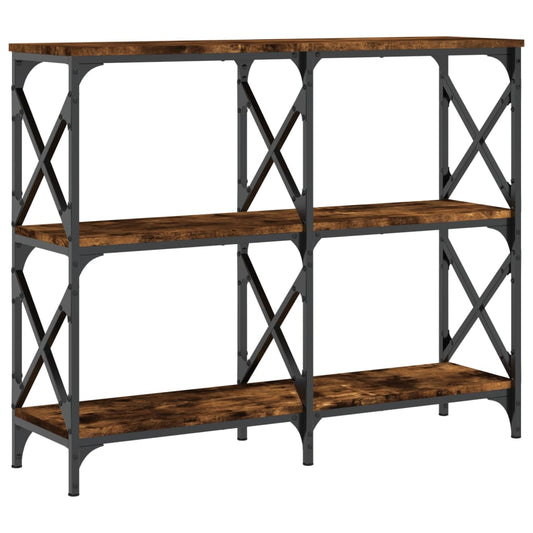 vidaXL Console Table Smoked Oak 100x28x80,5 cm Engineered Wood