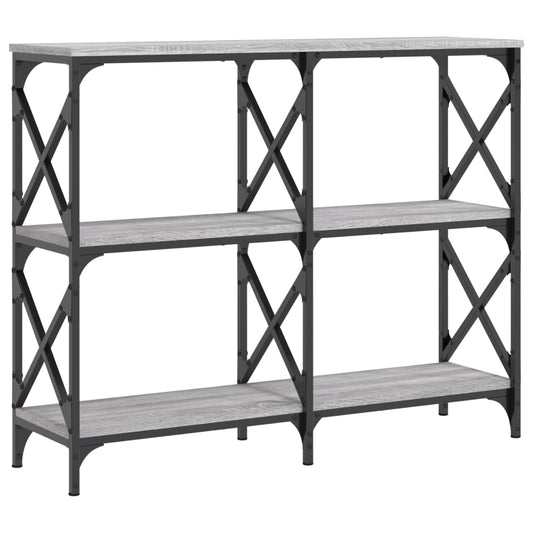 vidaXL Console Table Grey Sonoma 100x28x80,5 cm Engineered Wood