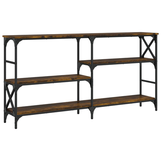 vidaXL Console Table Smoked Oak 150x29x76,5 cm Engineered Wood