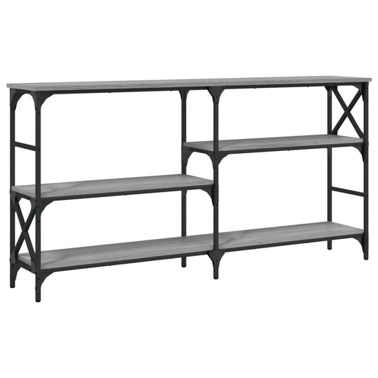 vidaXL Console Table Grey Sonoma 150x29x76.5 cm Engineered Wood
