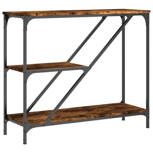 vidaXL Console Table Smoked Oak 88,5x30x75 cm Engineered Wood