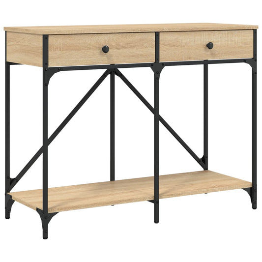 vidaXL Console Table Sonoma Oak 100x39x78,5 cm Engineered Wood