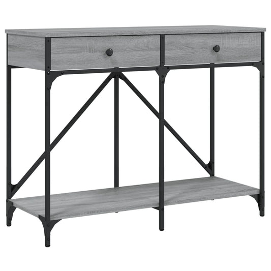 vidaXL Console Table Grey Sonoma 100x39x78,5 cm Engineered Wood