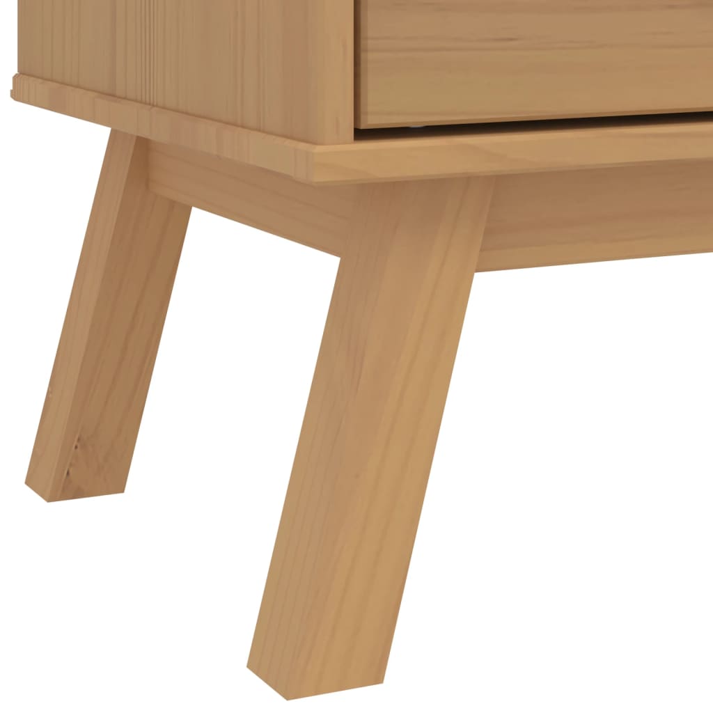 vidaXL Wardrobe "OLDEN" Brown 76,5x53x172 cm Solid Wood Pine