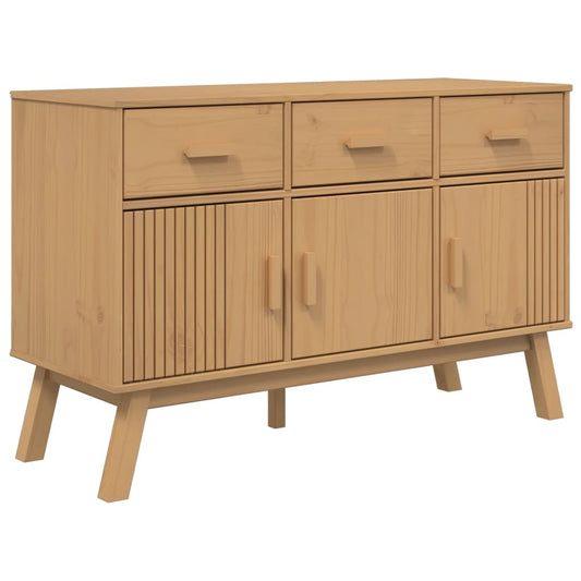 vidaXL Sideboard "OLDEN" Brown 114x43x73,5 cm Solid Wood Pine