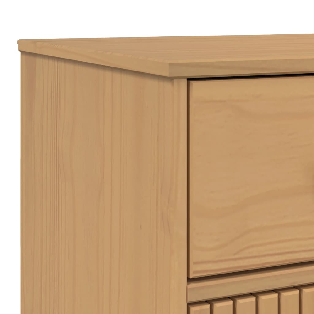 vidaXL Sideboard "OLDEN" Brown 114x43x73,5 cm Solid Wood Pine