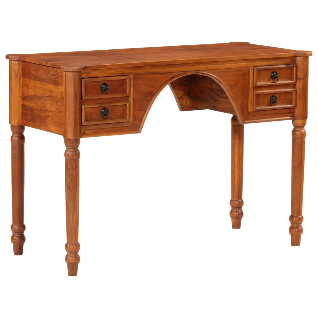 vidaXL Desk with Drawers 110x50x76 cm Solid Wood Acacia