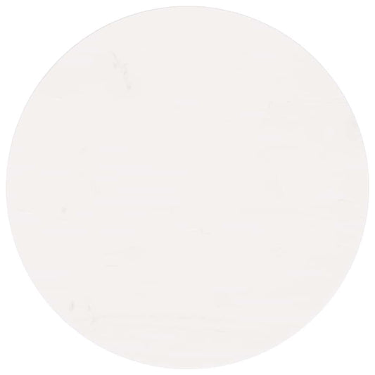 vidaXL Table Top Round White Ø60x3 cm Solid Wood Pine