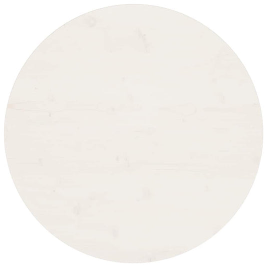 vidaXL Table Top Round White Ø70x3 cm Solid Wood Pine