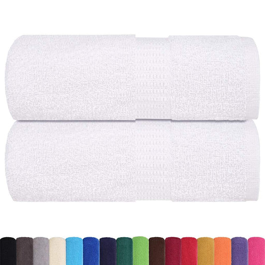 vidaXL Guest Towels "FROGN" 2 pcs White 30x50 cm 360 gsm