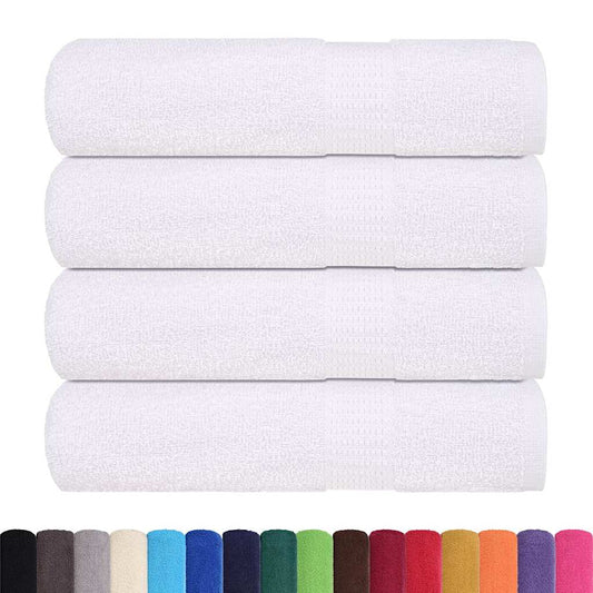 vidaXL Hand Towels "FROGN" 4 pcs White 50x100 cm 360 gsm