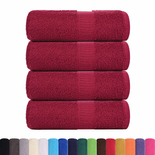 vidaXL Guest Towels "FROGN" 4 pcs Bordeaux 30x50 cm 360 gsm