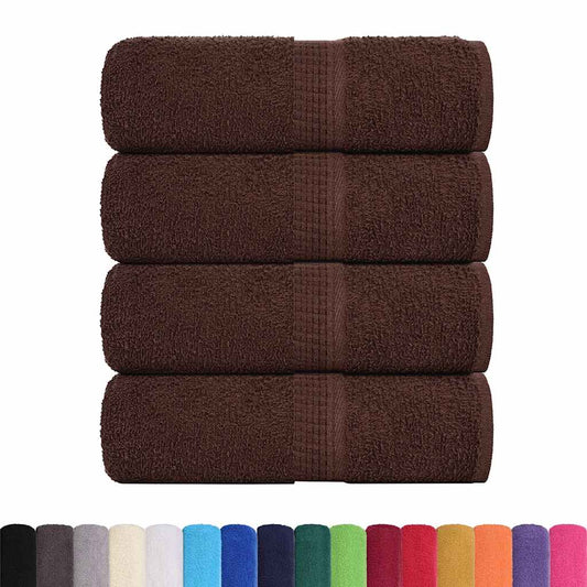 vidaXL Guest Towels "FROGN" 4 pcs Brown 30x50 cm 360 gsm