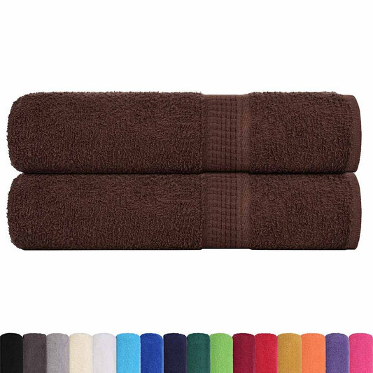 vidaXL Bath Towels "FROGN" 2 pcs Brown 100x150 cm 360 gsm