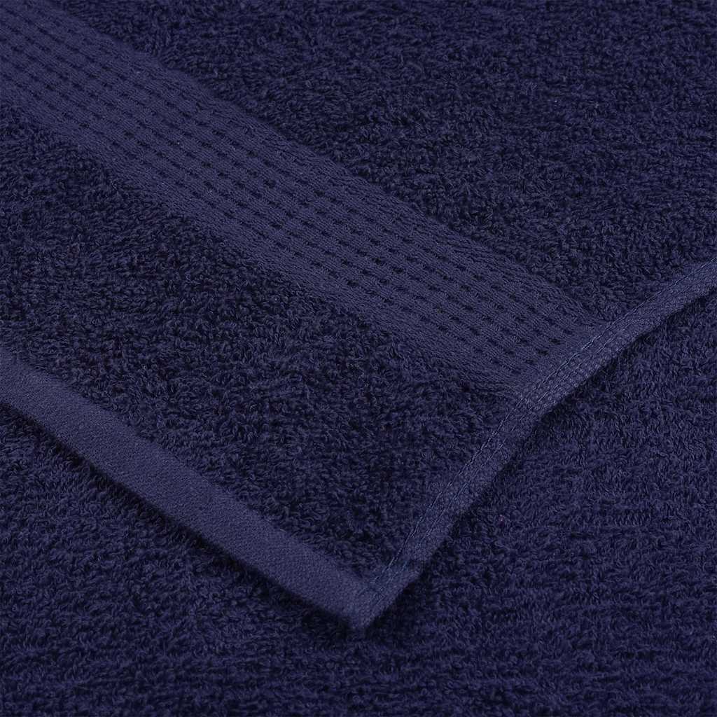 vidaXL Towels "FROGN" 10 pcs Navy Blue 100x200 cm 360 gsm