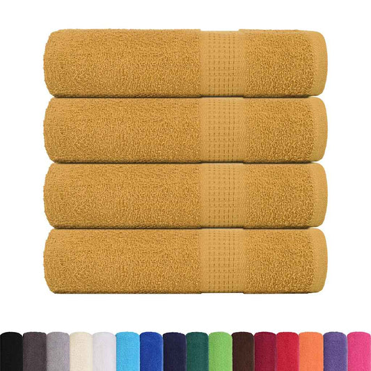 vidaXL Bath Towels "FROGN" 4 pcs Gold 100x150 cm 360 gsm
