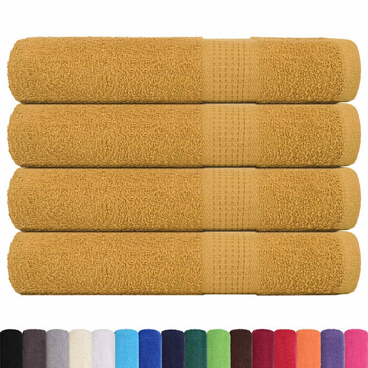 vidaXL Sauna Towels "FROGN" 4 pcs Gold 80x200 cm 360 gsm