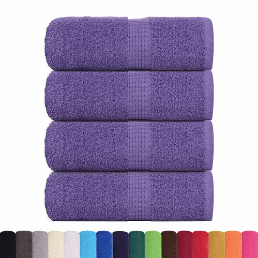 vidaXL Wash Towels "FROGN" 4 pcs Purple 30x30 cm 360 gsm