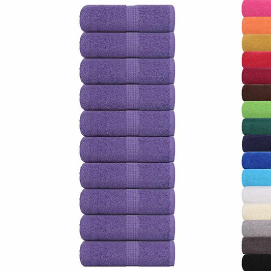 vidaXL Wash Towels "FROGN" 10 pcs Purple 30x30 cm 360 gsm