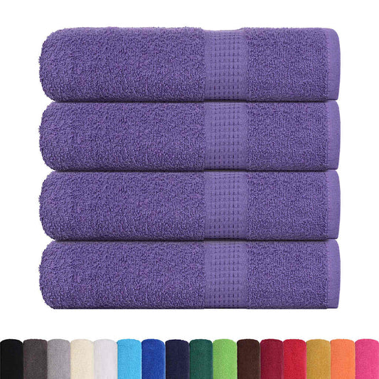vidaXL Bath Towels "FROGN" 4 pcs Purple 100x150 cm 360 gsm