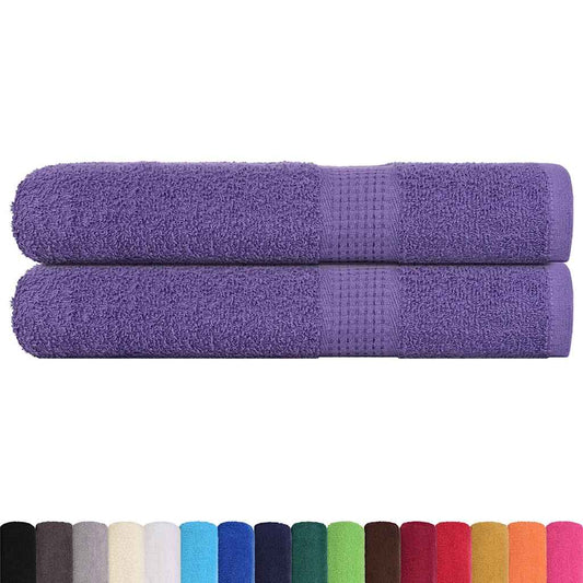vidaXL Towels "FROGN" 2 pcs Purple 100x200 cm 360 gsm