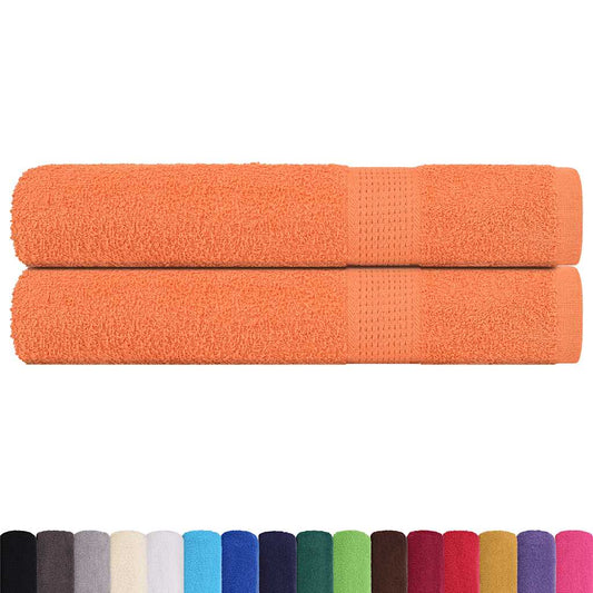 vidaXL Sauna Towels "FROGN" 2 pcs Orange 80x200 cm 360 gsm