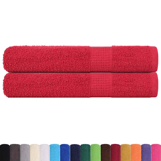 vidaXL Towels "FROGN" 2 pcs Red 100x200 cm 360 gsm
