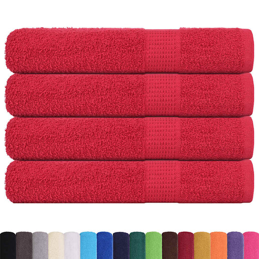 vidaXL Towels "FROGN" 4 pcs Red 100x200 cm 360 gsm