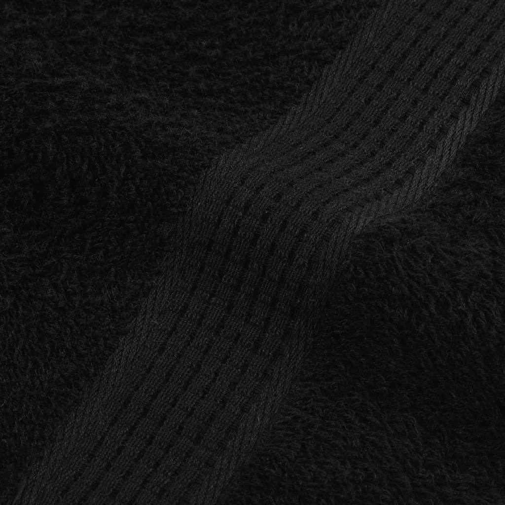 vidaXL Hand Towels "FROGN" 4 pcs Black 50x100 cm 360 gsm