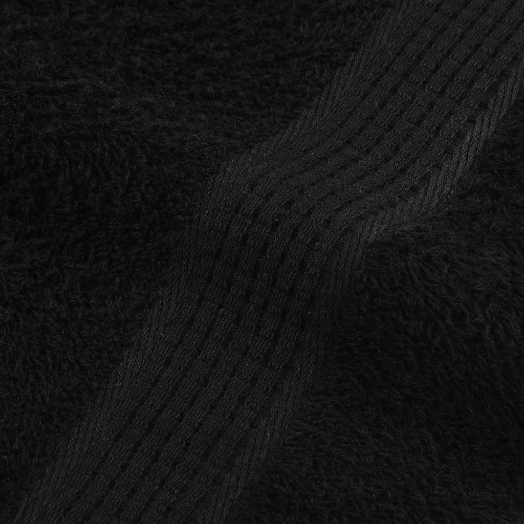 vidaXL Shower Towels "FROGN" 10 pcs Black 70x140 cm 360 gsm