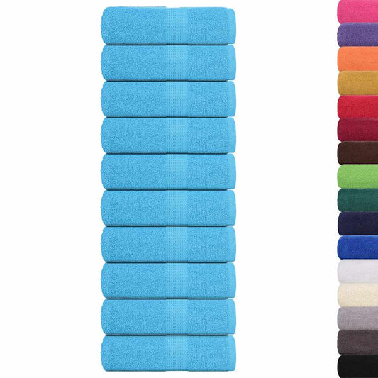 vidaXL Wash Towels "FROGN" 10 pcs Turquoise 30x30 cm 360 gsm