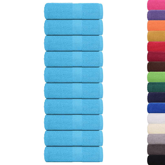 vidaXL Guest Towels "FROGN" 10 pcs Turquoise 30x50 cm 360 gsm