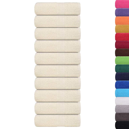 vidaXL Wash Towels "FROGN" 10 pcs Cream 30x30 cm 360 gsm