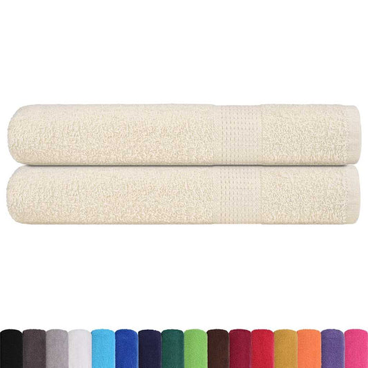 vidaXL Sauna Towels "FROGN" 2 pcs Cream 80x200 cm 360 gsm
