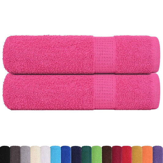 vidaXL Shower Towels "FROGN" 2 pcs Pink 70x140 cm 360 gsm