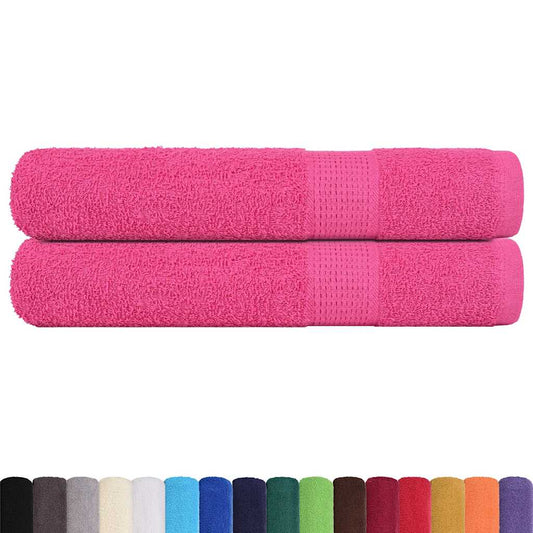 vidaXL Sauna Towels "FROGN" 2 pcs Pink 80x200 cm 360 gsm