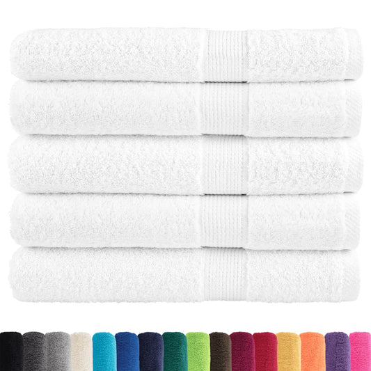 vidaXL Premium Sauna Towels "SOLUND" 50 pcs White 80x200 cm 600 gsm