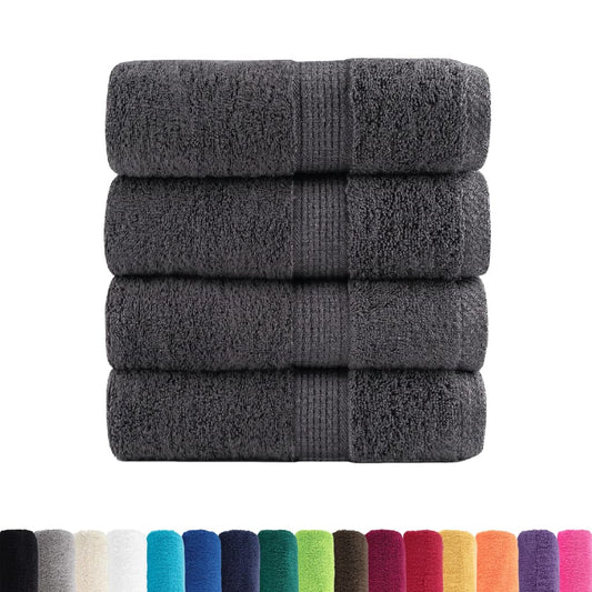 vidaXL Premium Guest Towels "SOLUND" 4 pcs Anthracite 30x50 cm 600 gsm