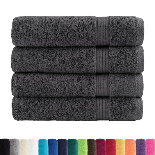 vidaXL Premium Shower Towels SOLUND 4 pcs Anthracite 70x140 cm 600 gsm